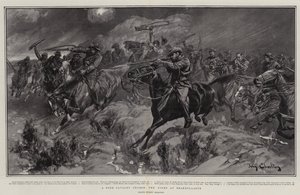 Une charge de cavalerie boer, la bataille de Brakenlaagte